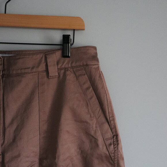 Old Navy Satin Extra High Rise Sz 12 Wide Leg Cargo Utility Barrel Pull On Pants - Picture 5 of 14